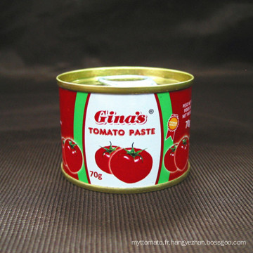 Coût pas cher Nouveau produit Orient 28-30% brix 70g 210g 400g 800g 2200g étain Produit de tomate étain nourriture en conserve sauce à la pâte de tomate